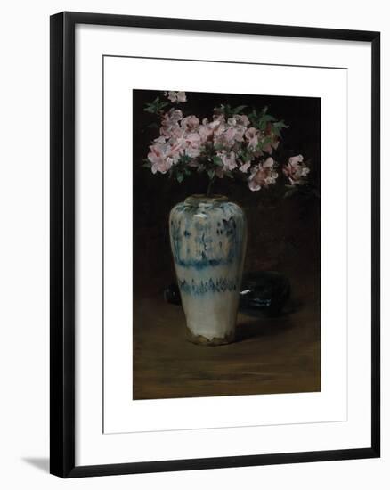 Pink Azalea - Chinese Vase-William Merritt Chase-Framed Premium Giclee Print