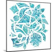 Pink Aztec Winter Design Elements-kisika-Mounted Art Print