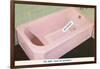 Pink Bathtub with Built in Bathmat-null-Framed Art Print