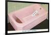 Pink Bathtub with Built in Bathmat-null-Framed Art Print