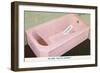 Pink Bathtub with Built in Bathmat-null-Framed Art Print