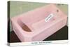 Pink Bathtub with Built in Bathmat-null-Stretched Canvas