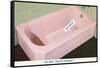 Pink Bathtub with Built in Bathmat-null-Framed Stretched Canvas