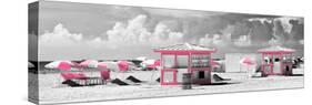 Pink Beach Houses - Miami Beach - Florida-Philippe Hugonnard-Stretched Canvas