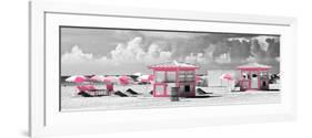 Pink Beach Houses - Miami Beach - Florida-Philippe Hugonnard-Framed Premium Photographic Print