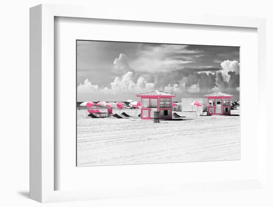 Pink Beach Houses - Miami Beach - Florida-Philippe Hugonnard-Framed Photographic Print