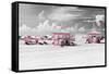 Pink Beach Houses - Miami Beach - Florida-Philippe Hugonnard-Framed Stretched Canvas