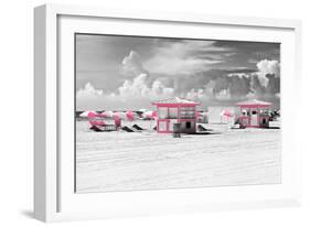 Pink Beach Houses - Miami Beach - Florida-Philippe Hugonnard-Framed Photographic Print