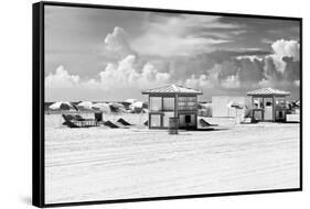 Pink Beach Houses - Miami Beach - Florida-Philippe Hugonnard-Framed Stretched Canvas