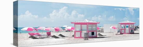 Pink Beach Houses - Miami Beach - Florida-Philippe Hugonnard-Stretched Canvas