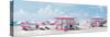 Pink Beach Houses - Miami Beach - Florida-Philippe Hugonnard-Stretched Canvas