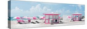 Pink Beach Houses - Miami Beach - Florida-Philippe Hugonnard-Stretched Canvas