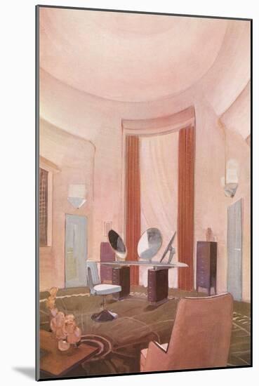 Pink Bedroom, Interior-null-Mounted Art Print