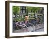 Pink Bicycle, Brouwersgracht, Amsterdam, Netherlands, Europe-Amanda Hall-Framed Photographic Print