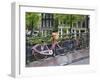 Pink Bicycle, Brouwersgracht, Amsterdam, Netherlands, Europe-Amanda Hall-Framed Photographic Print