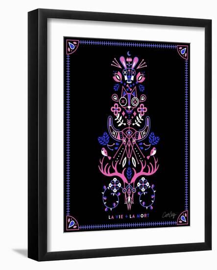 Pink Black LaMort-Cat Coquillette-Framed Art Print