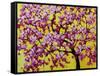 Pink Blossoms On Yellow Sky VII-Patty Baker-Framed Stretched Canvas