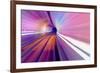 Pink Blue Rail Abstract Underground Railway Pudong Bund Shanghai, China. Black Hole of Shanghai-William Perry-Framed Photographic Print