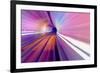 Pink Blue Rail Abstract Underground Railway Pudong Bund Shanghai, China. Black Hole of Shanghai-William Perry-Framed Photographic Print