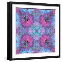 Pink Blueberry Cross Mandala Tiles-Alaya Gadeh-Framed Photographic Print