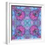 Pink Blueberry Cross Mandala Tiles-Alaya Gadeh-Framed Photographic Print