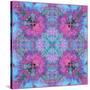 Pink Blueberry Cross Mandala Tiles-Alaya Gadeh-Stretched Canvas
