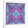 Pink Blueberry Cross Mandala Tiles-Alaya Gadeh-Framed Photographic Print