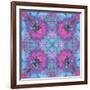 Pink Blueberry Cross Mandala Tiles-Alaya Gadeh-Framed Photographic Print