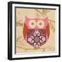 Pink Boho Owl-Hope Smith-Framed Art Print