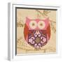 Pink Boho Owl-Hope Smith-Framed Art Print