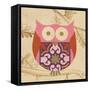 Pink Boho Owl-Hope Smith-Framed Stretched Canvas