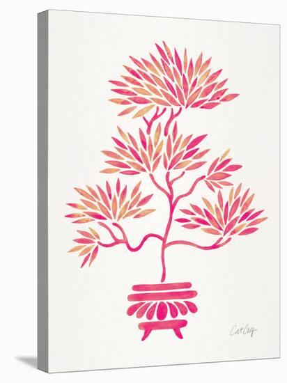 Pink Bonsai-Cat Coquillette-Stretched Canvas