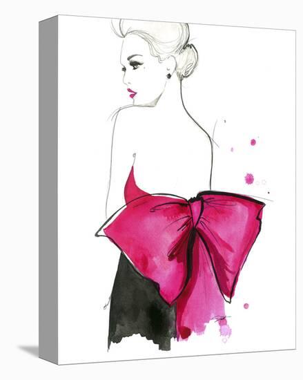 Pink Bow-Jessica Durrant-Stretched Canvas