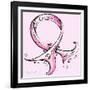 Pink Breast Cancer Ribbon-Megan Aroon Duncanson-Framed Art Print