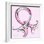 Pink Breast Cancer Ribbon-Megan Aroon Duncanson-Framed Art Print