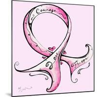 Pink Breast Cancer Ribbon-Megan Aroon Duncanson-Mounted Art Print