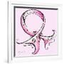 Pink Breast Cancer Ribbon-Megan Aroon Duncanson-Framed Art Print