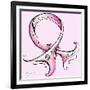 Pink Breast Cancer Ribbon-Megan Aroon Duncanson-Framed Art Print