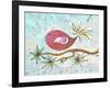 Pink Brown Bird with Notes and Branch-Megan Aroon Duncanson-Framed Giclee Print