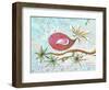 Pink Brown Bird with Notes and Branch-Megan Aroon Duncanson-Framed Premium Giclee Print