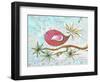 Pink Brown Bird with Notes and Branch-Megan Aroon Duncanson-Framed Premium Giclee Print