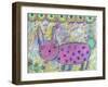 Pink Bunny-Funked Up Art-Framed Giclee Print