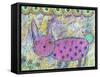 Pink Bunny-Funked Up Art-Framed Stretched Canvas