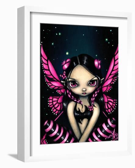 Pink Butterfly Fairy-Jasmine Becket-Griffith-Framed Art Print