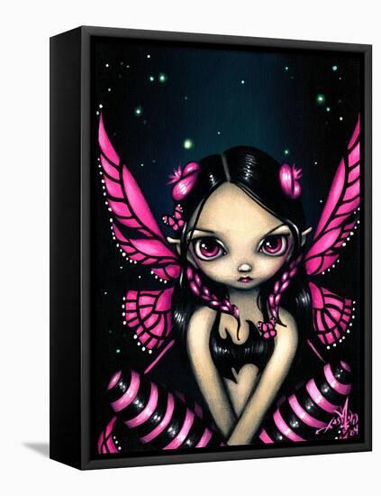 Pink Butterfly Fairy-Jasmine Becket-Griffith-Framed Stretched Canvas