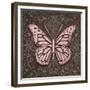 Pink Butterfly IV-Todd Williams-Framed Premium Giclee Print