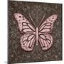 Pink Butterfly IV-Todd Williams-Mounted Premium Giclee Print