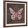 Pink Butterfly IV-Todd Williams-Framed Art Print