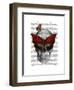 Pink Butterfly Mask Skull-Fab Funky-Framed Art Print