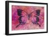 Pink Butterfly-Cora Niele-Framed Giclee Print